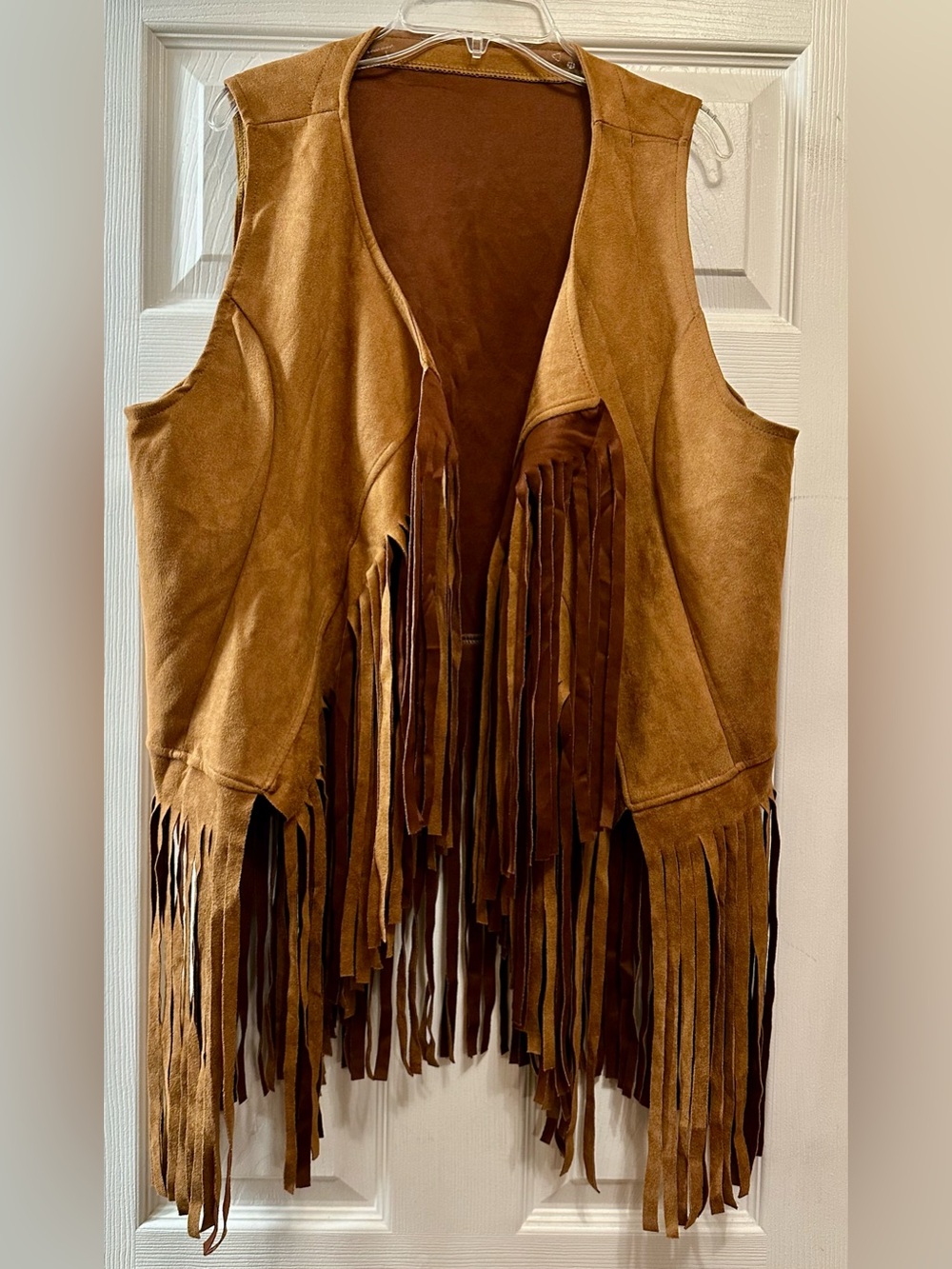 Fringe Suede Vest - Brown Women